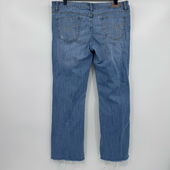 Aeropostale Jeans Women 13/14 Chelsea Bootcut Light Wash Denim Distressed 34x28 - Picture 4 of 11